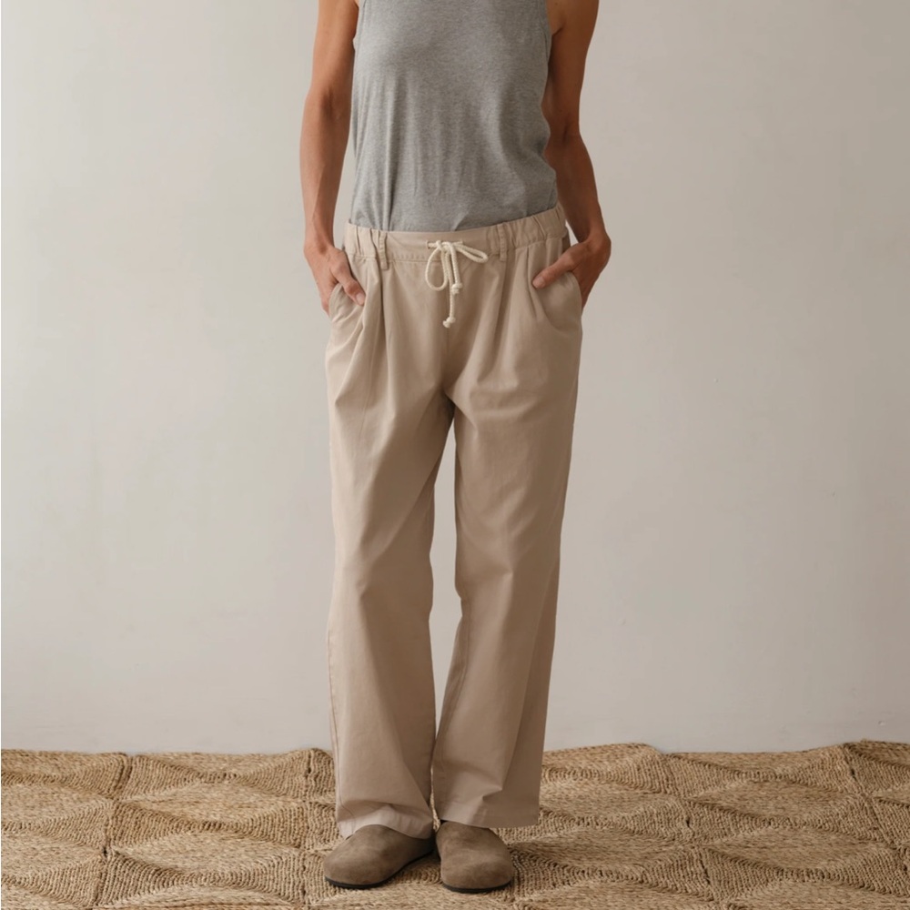 Donni chino drawstring crop pant